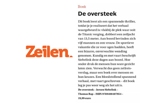 Recensie van De Oversteek in Zeilen