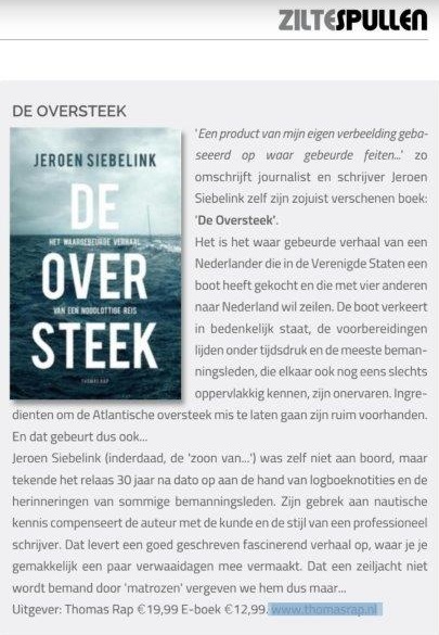Recensie van De Oversteek in Zilt Magazine